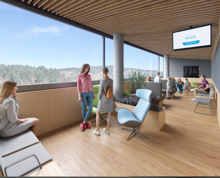 Image 1 of article A Xunta licita o mobiliario para humanizar a nova sala de espera de oncoloxía do Hospital Clínico de Santiago de Compostela