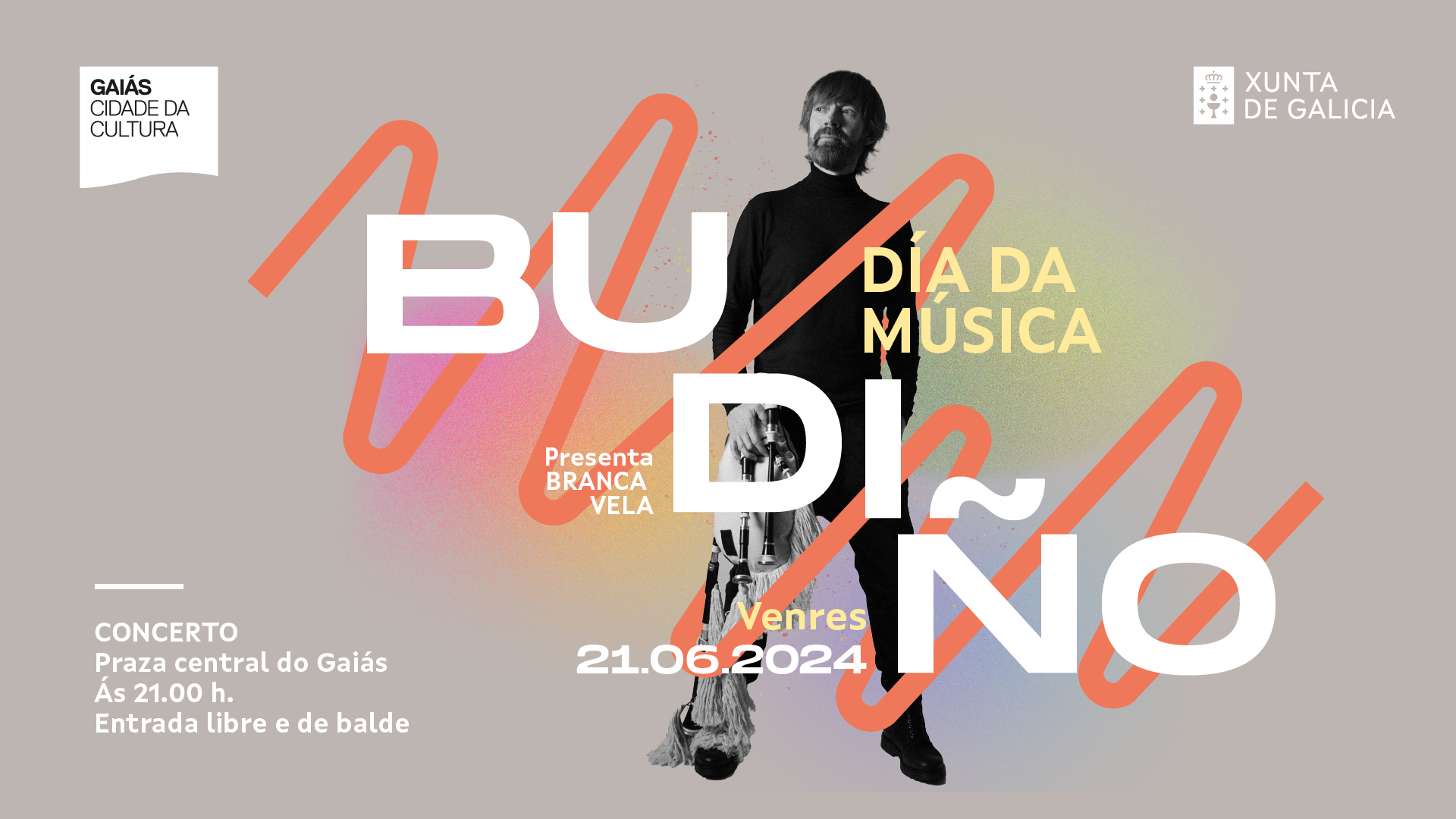 Image 0 of article A Cidade da Cultura celebra o Día da Música cun concerto de Budiño acompañado por novos talentos do 'neo-tradicional' galego