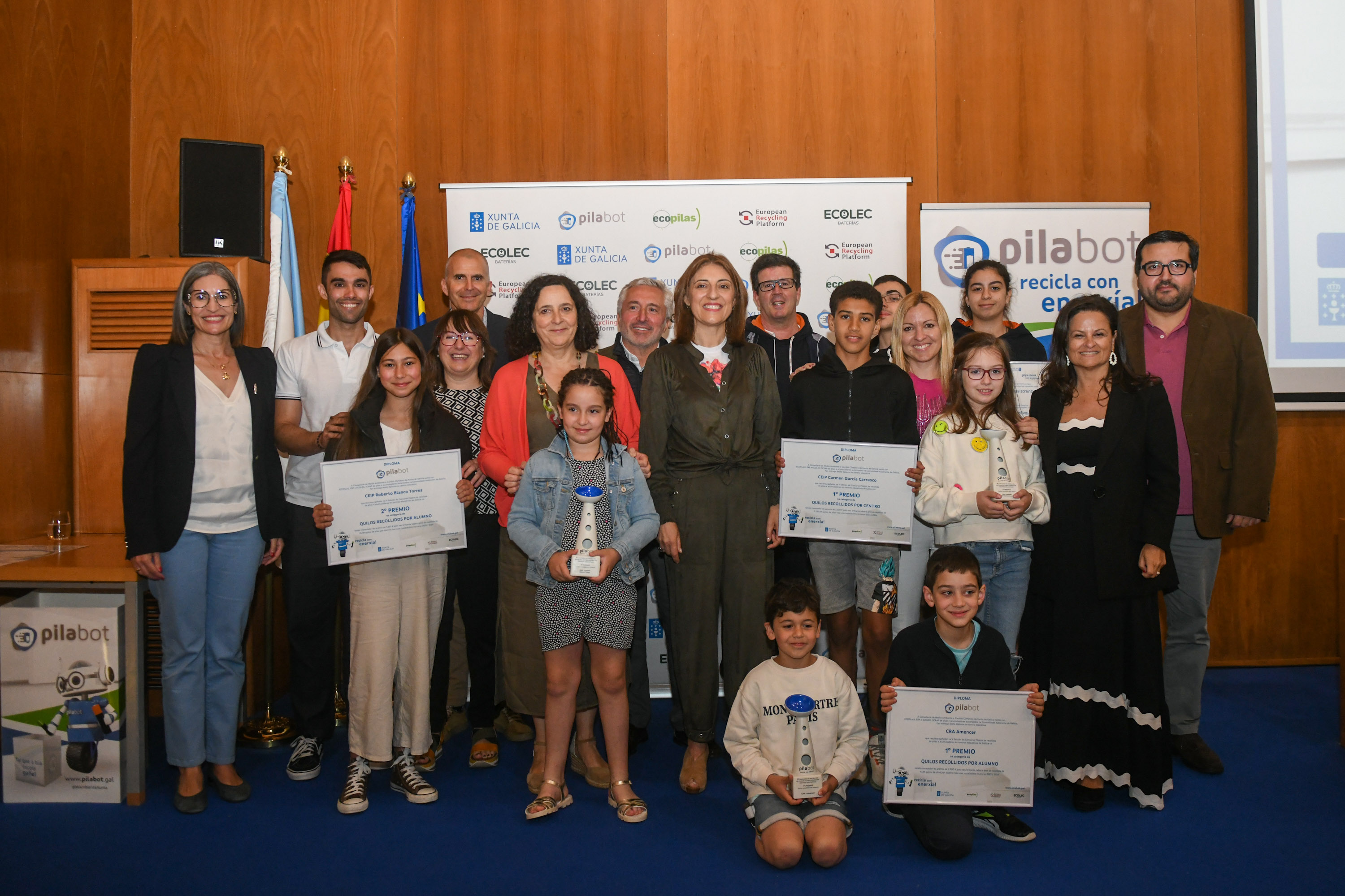 Image 0 of article A Xunta valora o compromiso ambiental da comunidade educativa, que, ao abeiro do concurso Pilabot, aportou o 13% das pilas recollidas en 2023 en toda Galicia