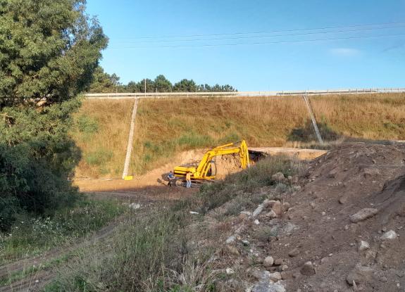 Imaxe da nova:A Xunta comeza as obras de acondicionamento das vías próximas ao enlace da autovía Tui-A Guarda coa A-55