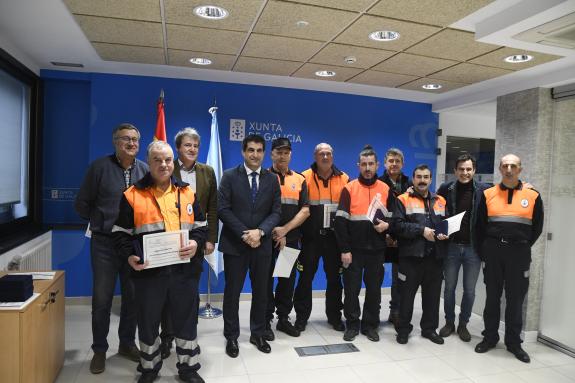 Imaxe da nova:A Xunta recoñece o labor das agrupacións de voluntarios de protección civil da provincia de Ourense