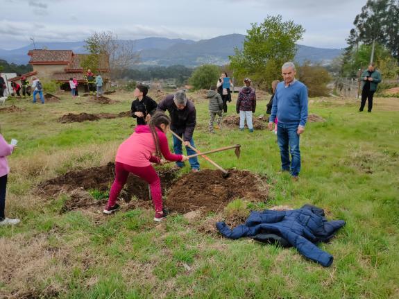Imaxe da nova:A Xunta celebra o Día Internacional dos Bosques plantando árbores autóctonas cos cativos de Salceda de Caselas