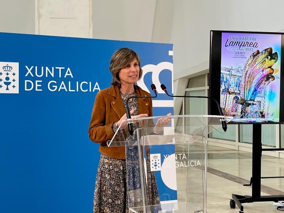 Imaxe da nova:Nava Castro destacou hoxe na presentación da Festa da Lamprea de Arbo que supón un importante reclamo turístico para Galicia