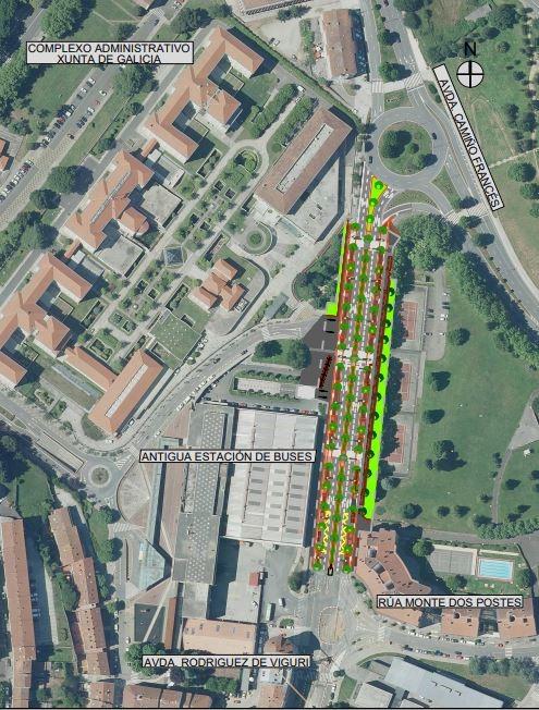 Imaxe da nova:A Xunta adxudica por máis de 1,5 M€ as obras de reurbanización da avenida Rodríguez de Viguri de Santiago, que inclúen unha parada ...