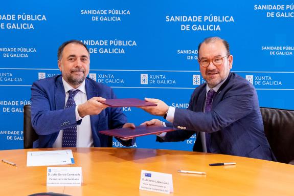 Imaxe da nova:A Consellería de Sanidade e a Universidade de Santiago colaborarán para o intercambio de coñecemento, formación, investigación e di...