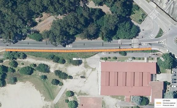 Imaxe da nova:A Xunta adxudica por 395.000 € as obras da nova pasarela peonil na estrada PO-244, na contorna do colexio Santiago Apóstol de Souto...