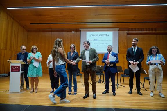 Imaxe da nova:O conselleiro de Educación augura un gran futuro ao Conservatorio Superior de Música de Vigo tras unha rehabilitación integral de 1...