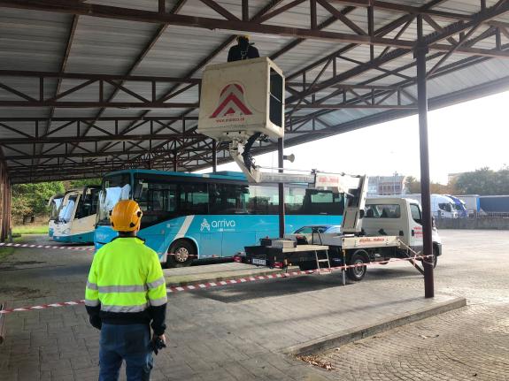 Imaxe da nova:A Xunta completa o arranxo da iluminación das dársenas da estación de autobuses de Vilalba