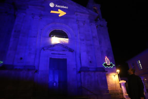 Imaxe da nova:Arranca Acende o Camiño de Santiago, a iniciativa coa que a Xunta ilumina este Nadal medio cento de monumentos emblemáticos da Ruta...