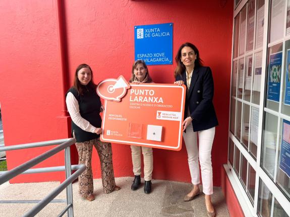 Imaxe da nova:Arranca a colocación de puntos laranxa contra o acoso escolar nos Espazos Xove de Galicia