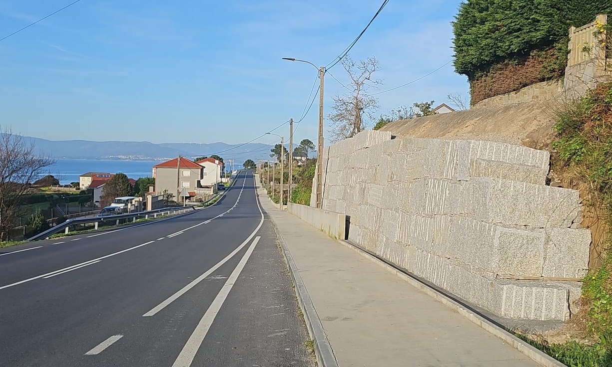 Image 1 of article A Xunta remata as obras de reforzo dun noiro na estrada AC-550 no Lugar de Abuín, en Porto do Son