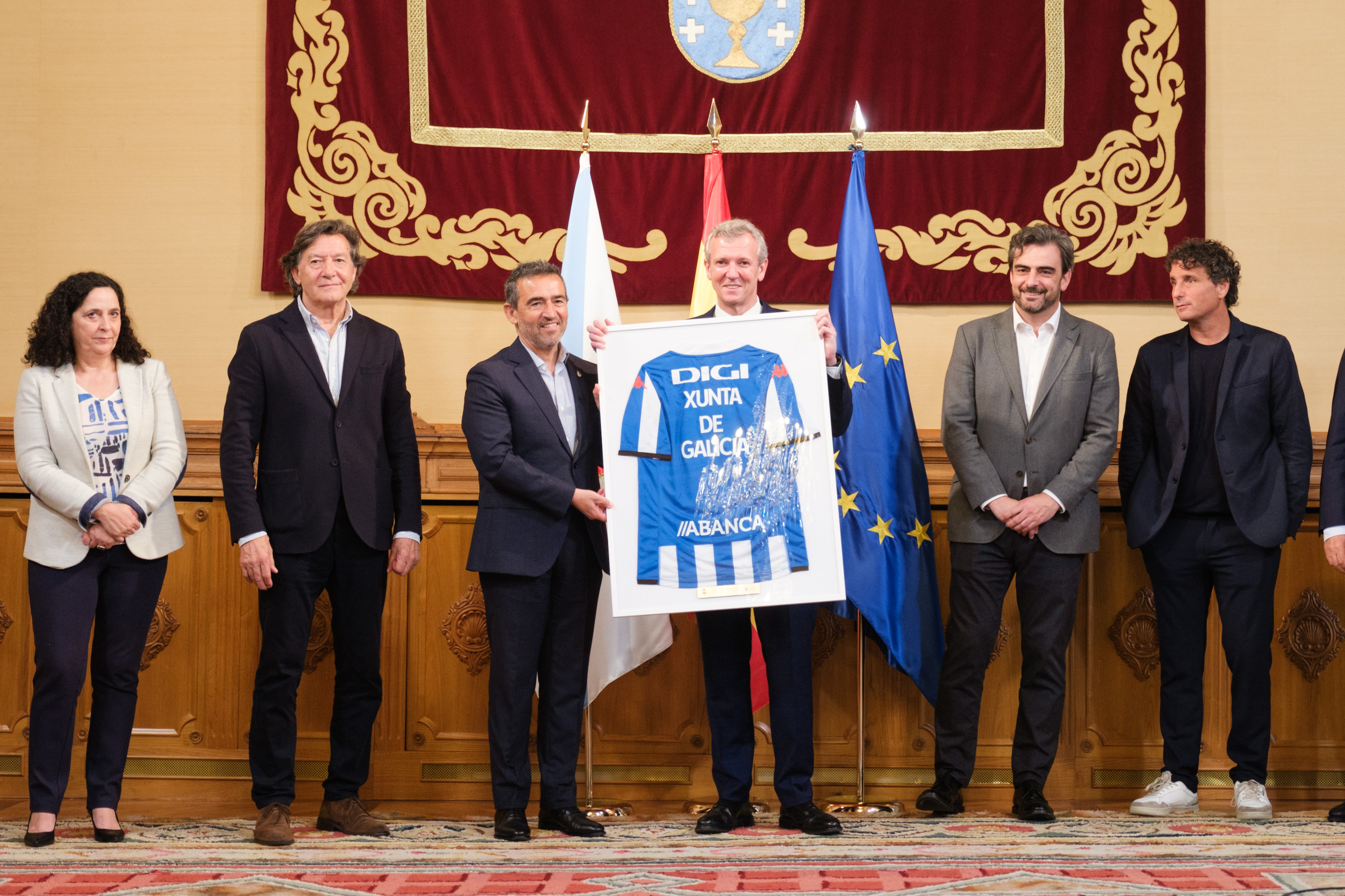 Image 1 of article Rueda recibe ao Real Club Deportivo da Coruña para felicitalo polo ascenso a segunda división
